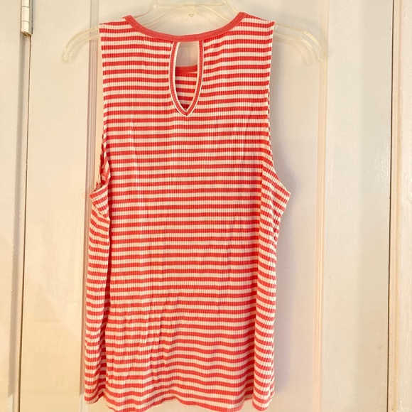 Vans Pink And White Striped High Neck Tank - Picture 3 of 5